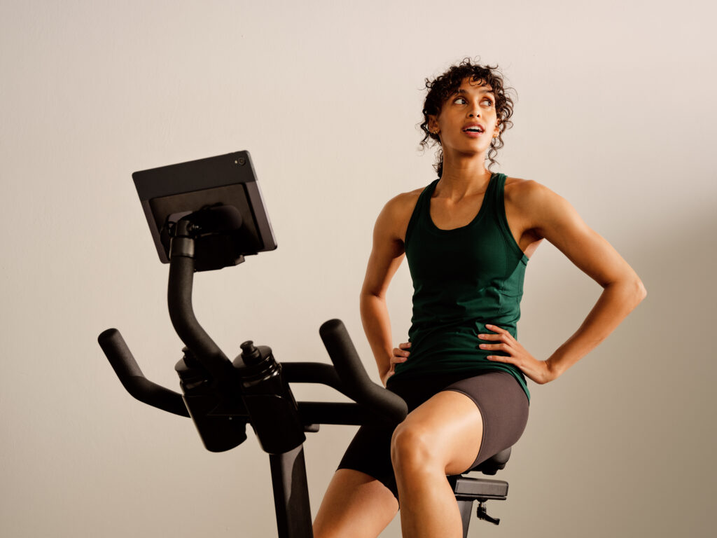 Woman sitting on Carol Bike