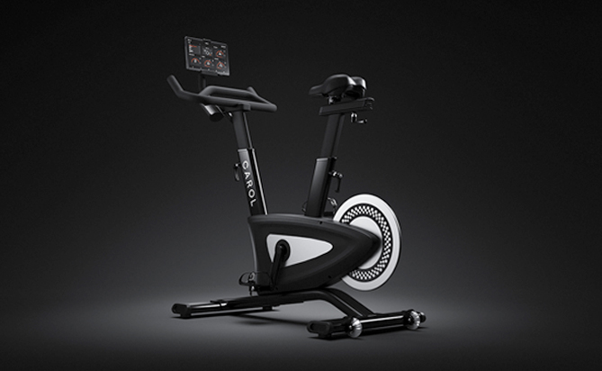 Product shot of full CAROL Bike on black background