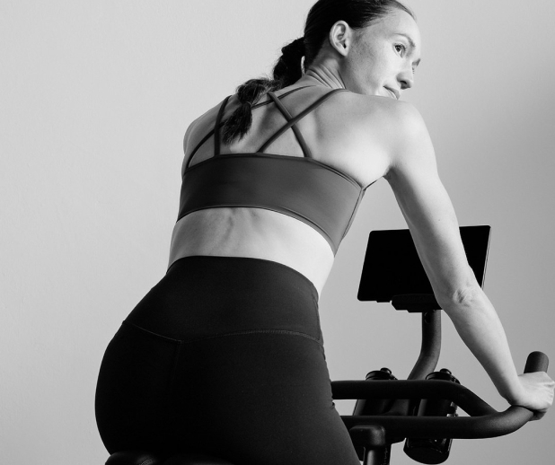 Woman riding CAROL bike