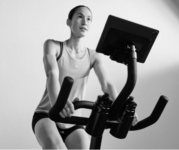 Woman riding CAROL bike